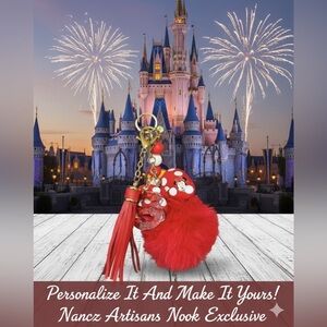 Nancz Artisan’s Nook Exclusive: “Minnie’s Polka Dot Perfection” Custom Keychain